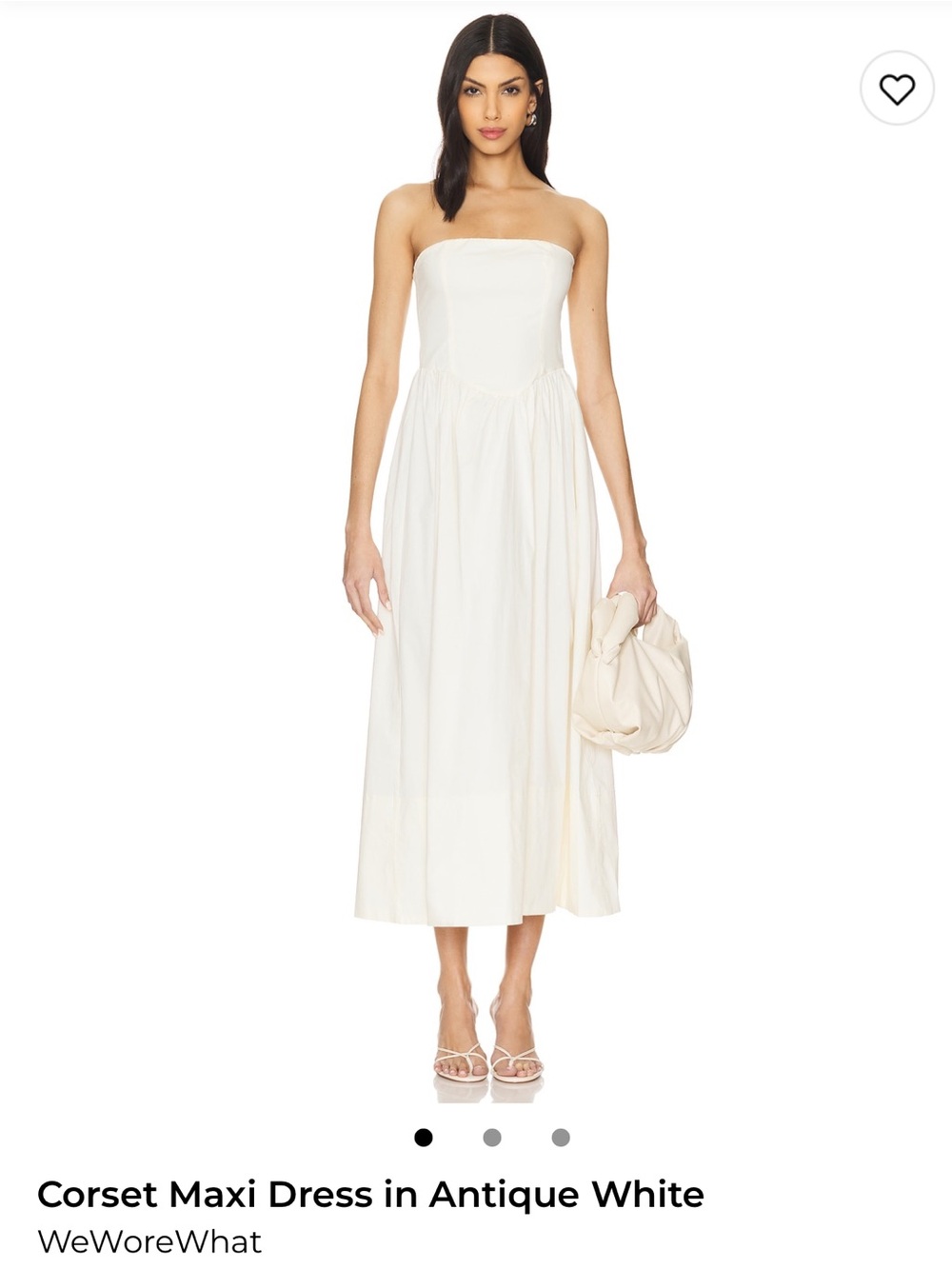WeWoreWhat Strapless Corset Maxi Dress in Antique White from Revolve